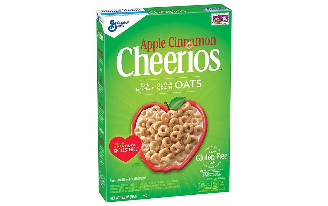 General Mills Apple Cinnamon Cheerios Whole Grain Oats   Box  365 grams